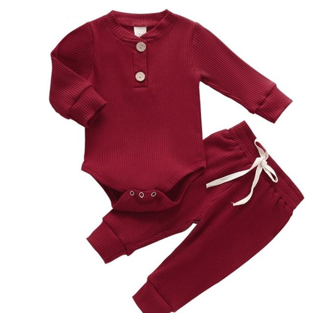 Romper Baby Kids Pajamas Boy Girl Newborn Clothes - Red / 0to3M