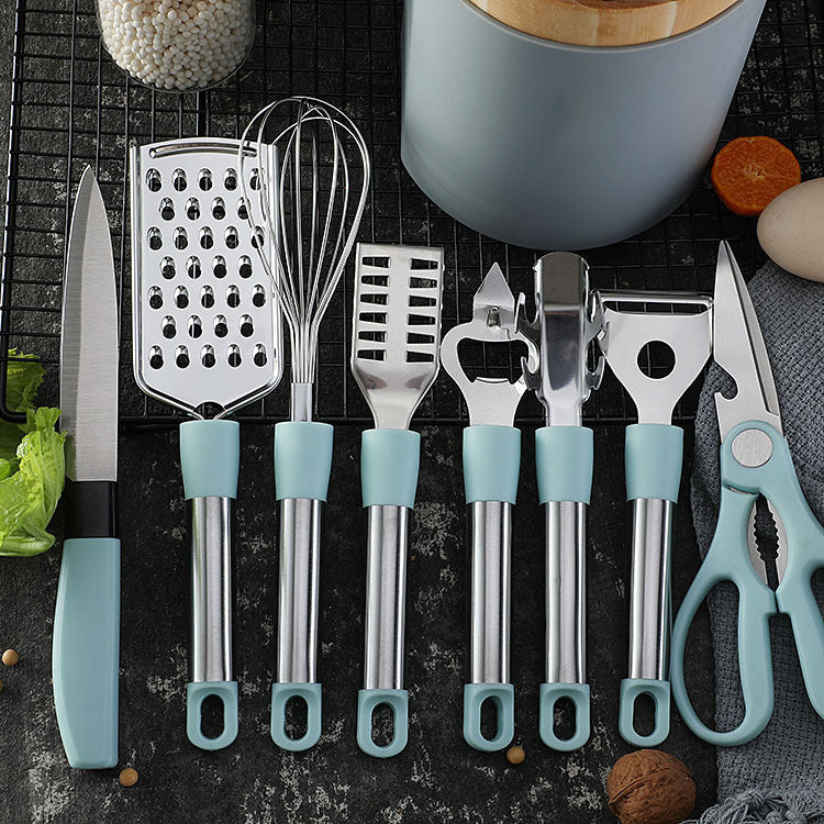 Stainless Steel Kitchen Utensils & Gadgets Set (6/9 Pcs) - 6piece set gray