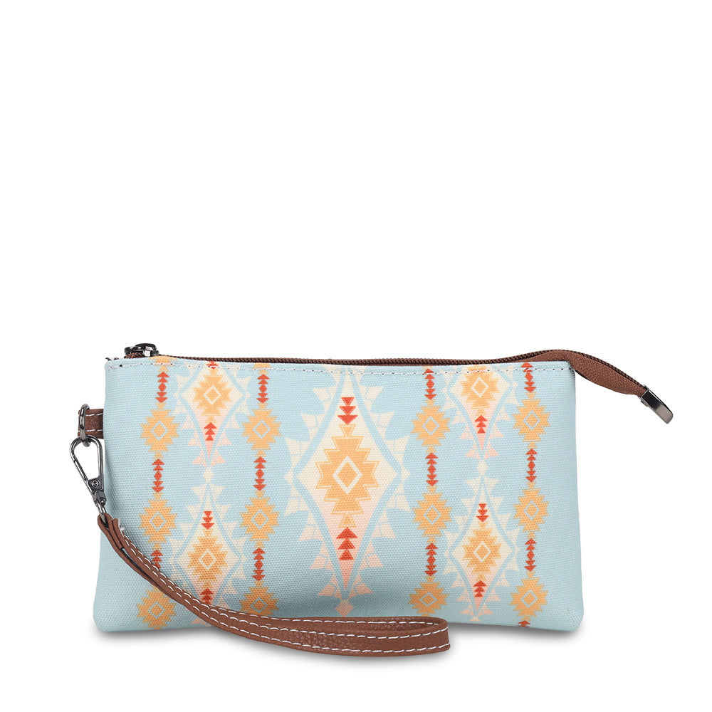 Women's Wallet, Stylish And Purse With Card Holder Wristlet - Blue Diamond / 21.5x1x11.5cm