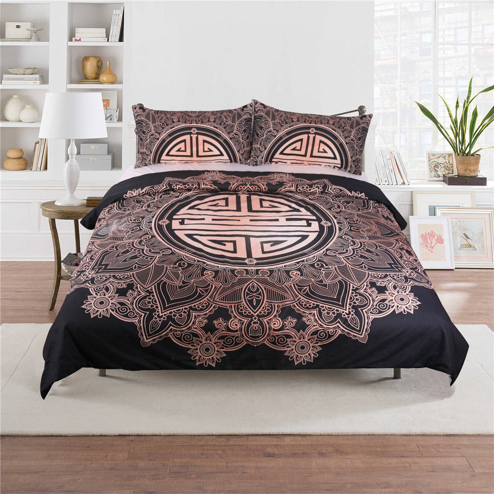 3-Piece Polyester Quilt Cover Set - Symbol / 135x300 3pcs