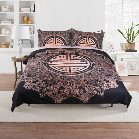 3-Piece Polyester Quilt Cover Set - Symbol / 135x300 3pcs
