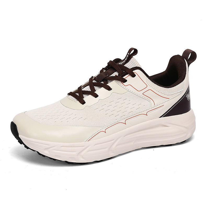 Casual Thick-soled Height-increasing Sneakers - Beige / 36