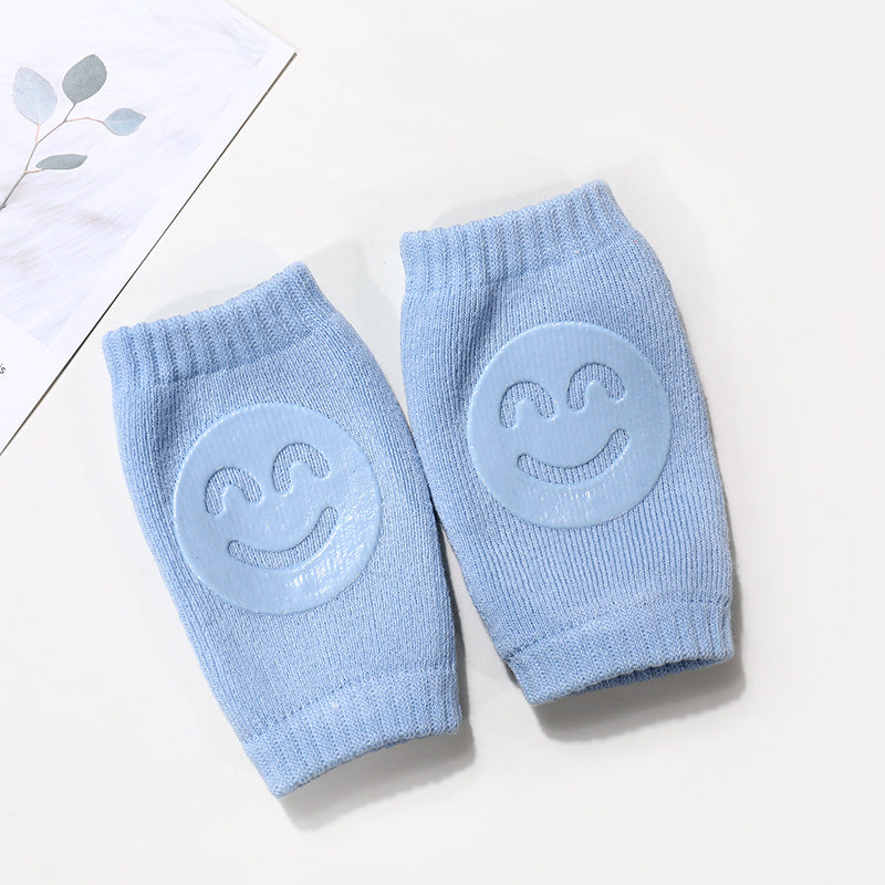 Non-Slip Baby Crawling Knee Pads - Cotton Terry 1 Pair - Blue color green / Q3pcs
