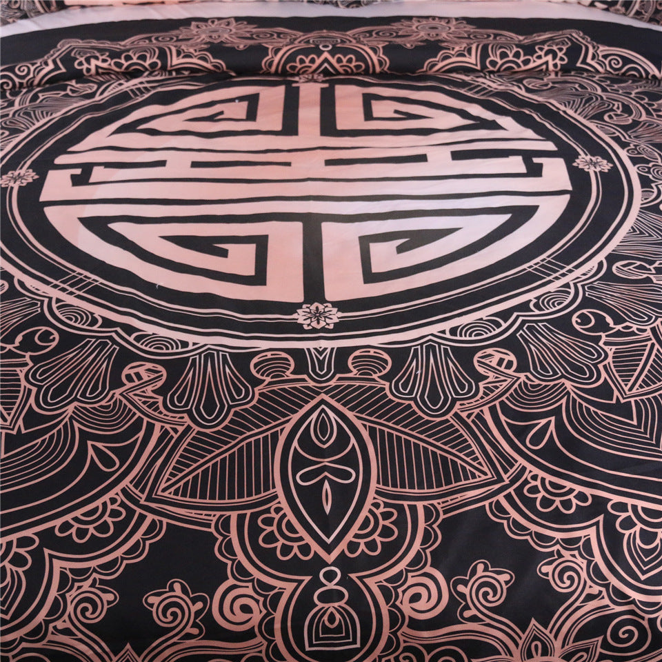 3-Piece Polyester Quilt Cover Set - Symbol / 135x300 3pcs
