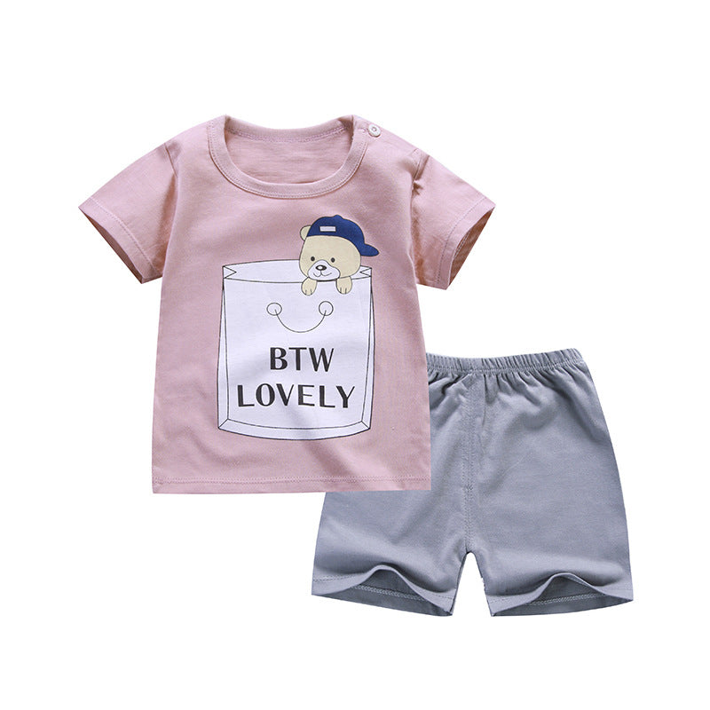 Korean style Baby Clothes New T-shirt Girls and boys - B61 / 100cm