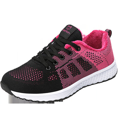 Women sports shoes - Flat shoes black rose red / 35