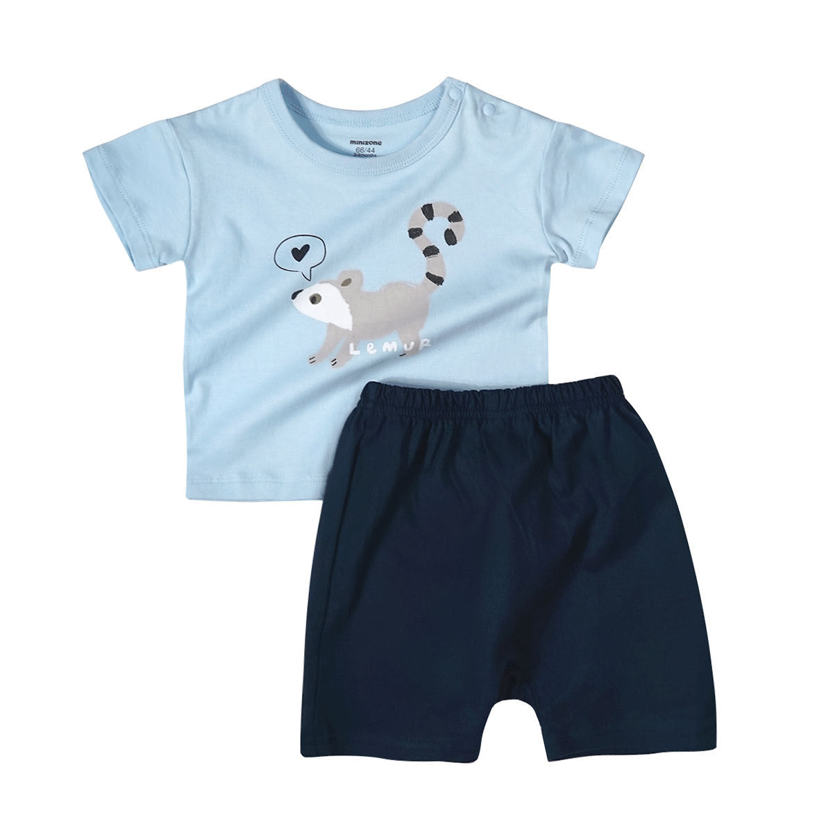 Western Style Baby Cotton Short-sleeved T-shirt Shorts - Blue / 100cm