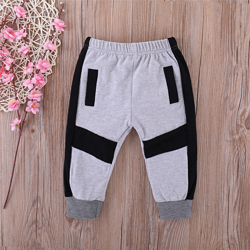 2 Pieces Kids Toddler Baby Boys Clothes Set - Black / 100cm