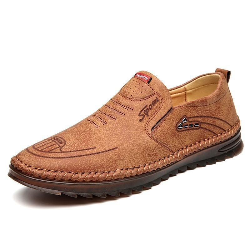 Men's New Style Casual Genuine Leather Soft Sole - Black 521 / 38