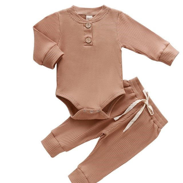 Romper Baby Kids Pajamas Boy Girl Newborn Clothes - Coffee / 0to3M