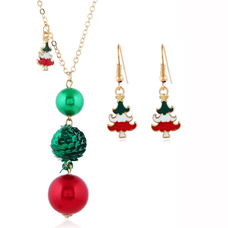 Christmas Tree Necklace And Earrings - Main image
