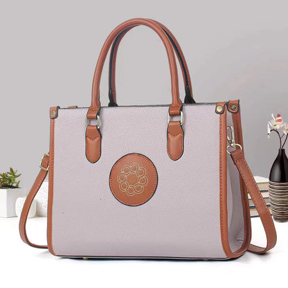 Korean-style Elegant Womens Casual Tote Handbag - Light Purple