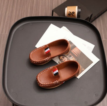 Girls Boys Moccasin Shoes Soft Sole Casual Flats For Children - Brown / 21