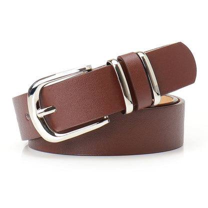 versatile faux Leopard print leather belt - Coffee