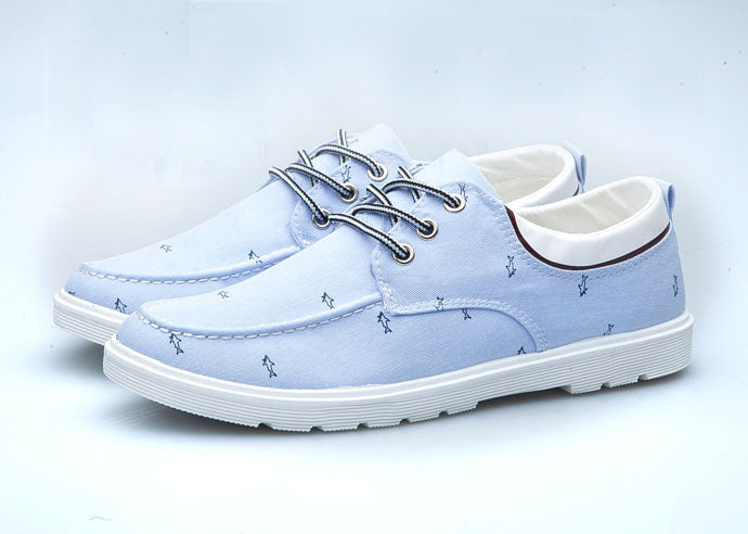 Casual men's board shoes canvas shoes - Grey / 39