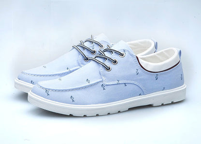 Casual men's board shoes canvas shoes - Grey / 39