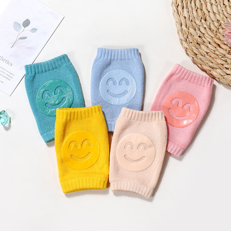 Non-Slip Baby Crawling Knee Pads - Cotton Terry 1 Pair - Blue color green / Q3pcs