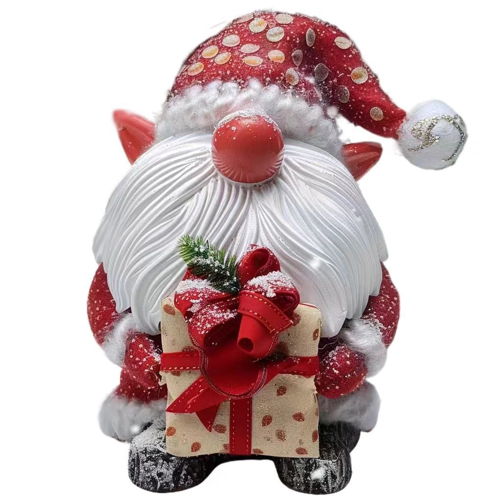 Green Fur Snowman Christmas Home Ornament - Snowman Type A