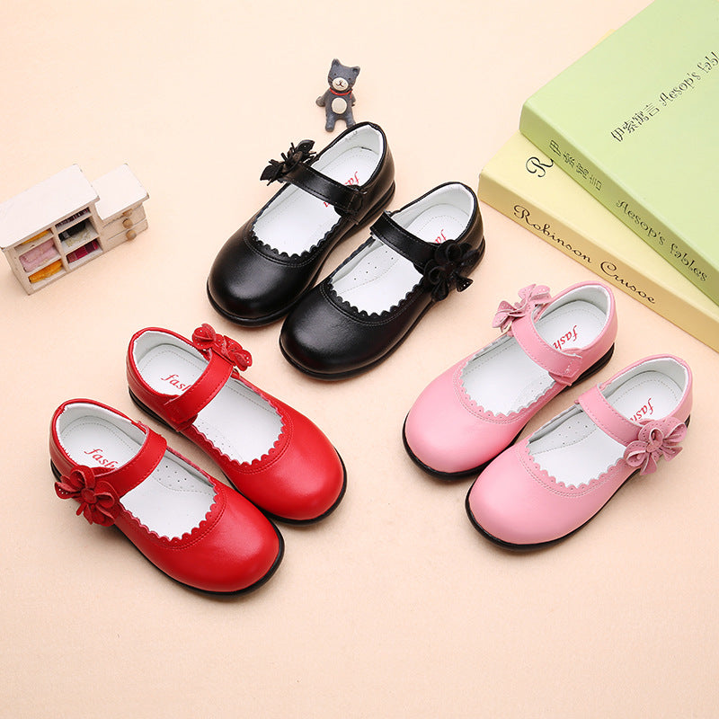 Fashion Big Kids Soft-soled Princess Shoes - Black / Size26