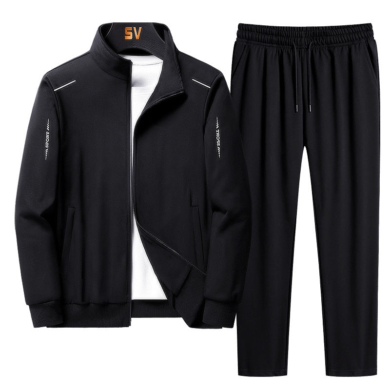 Loose Casual Sportswear Two-piece Set - 2 Black / 2XL
