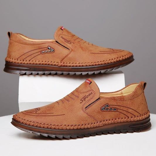 Men's New Style Casual Genuine Leather Soft Sole - Black 521 / 38