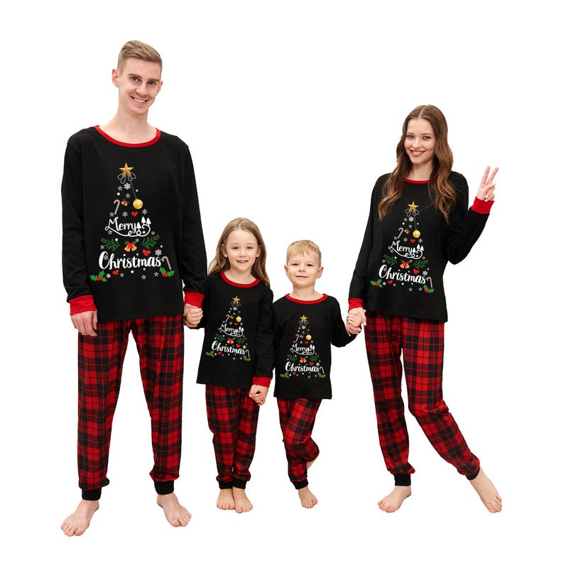 Printed Christmas Parent-Child Pajama Set - Picture Color / Baby 12to18M