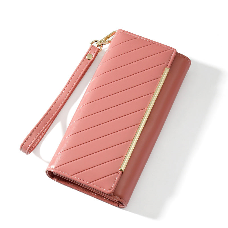 New Simple Large-capacity Wrist Bag Ladies Wallet - Pink