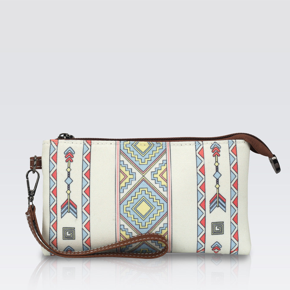 Women's Wallet, Stylish And Purse With Card Holder Wristlet - Beige Arrow / 21.5x1x11.5cm