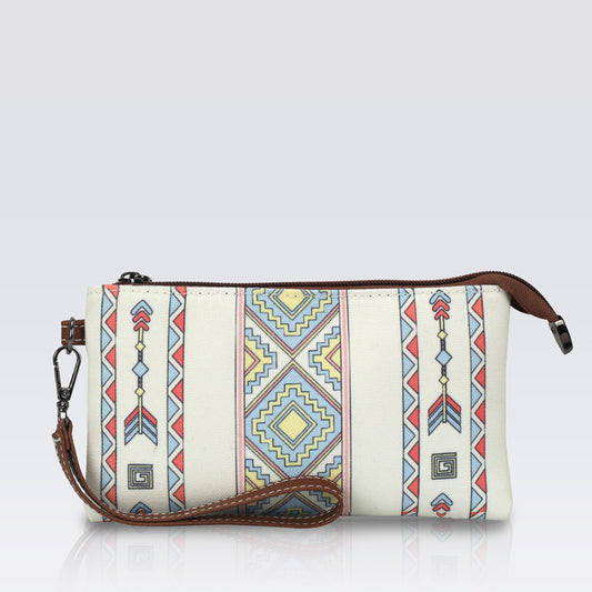 Women's Wallet, Stylish And Purse With Card Holder Wristlet - Beige Arrow / 21.5x1x11.5cm