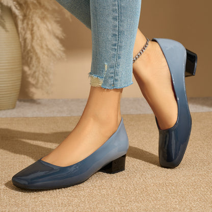 Gradient Color Elegant Heel Shoes For Women - Gradient Blue gray / 36