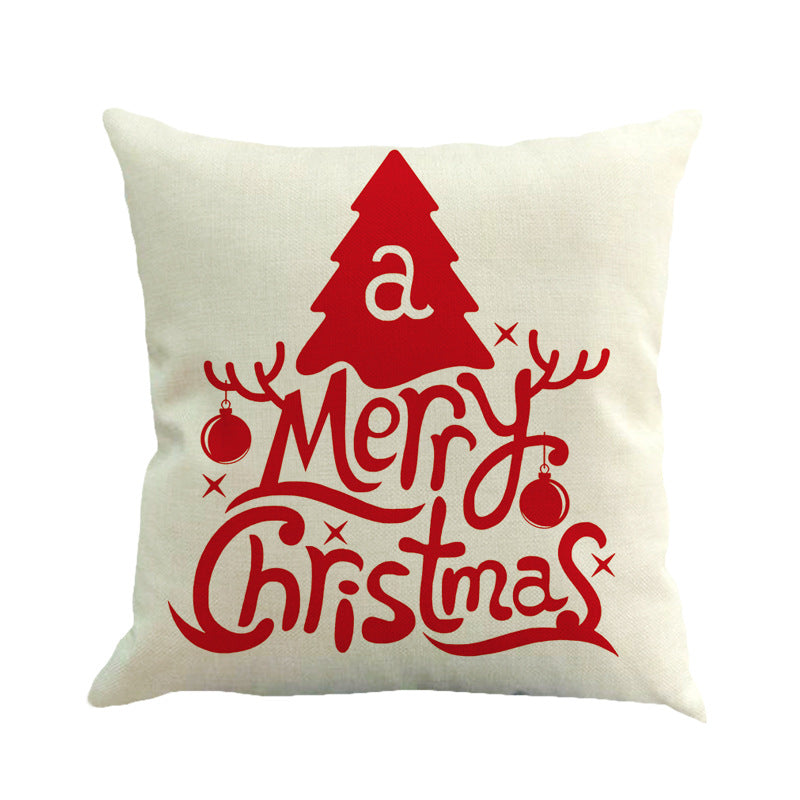 Christmas linen pillowcase - 1style / 45x45cm