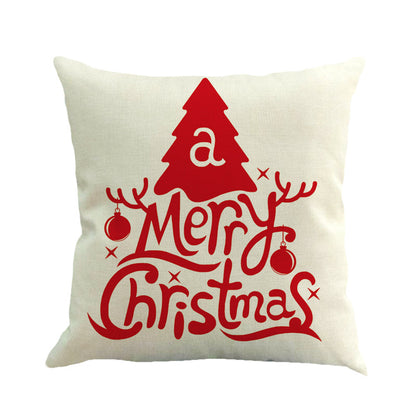 Christmas linen pillowcase - 1style / 45x45cm