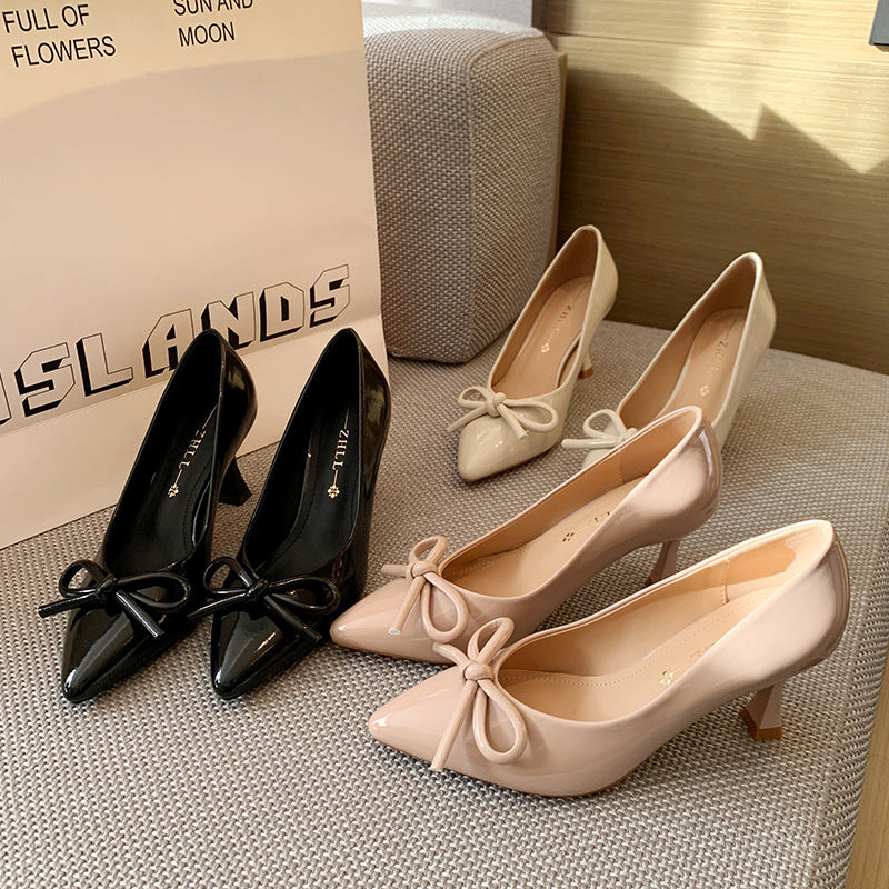 French-style Pointed-toe Stilettos Heels - Apricot / 36