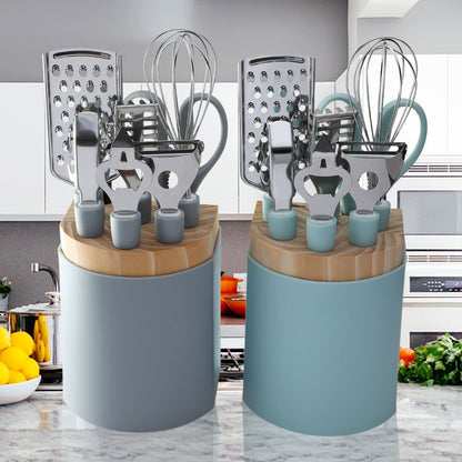 Stainless Steel Kitchen Utensils & Gadgets Set (6/9 Pcs) - 6piece set gray