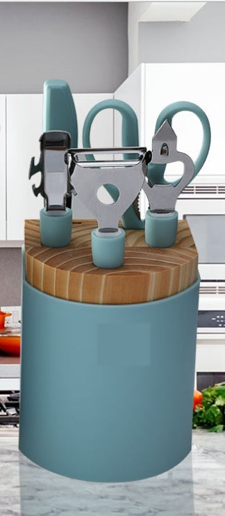 Stainless Steel Kitchen Utensils & Gadgets Set (6/9 Pcs) - 6piece set sky blue