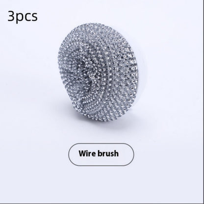 Electric Cleaning Brush 4 In 1 Spinning Scrubber Handheld - Wire ball brush head 3pcs