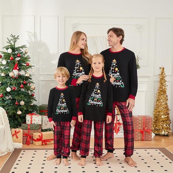 Printed Christmas Parent-Child Pajama Set - Picture Color / Baby 12to18M