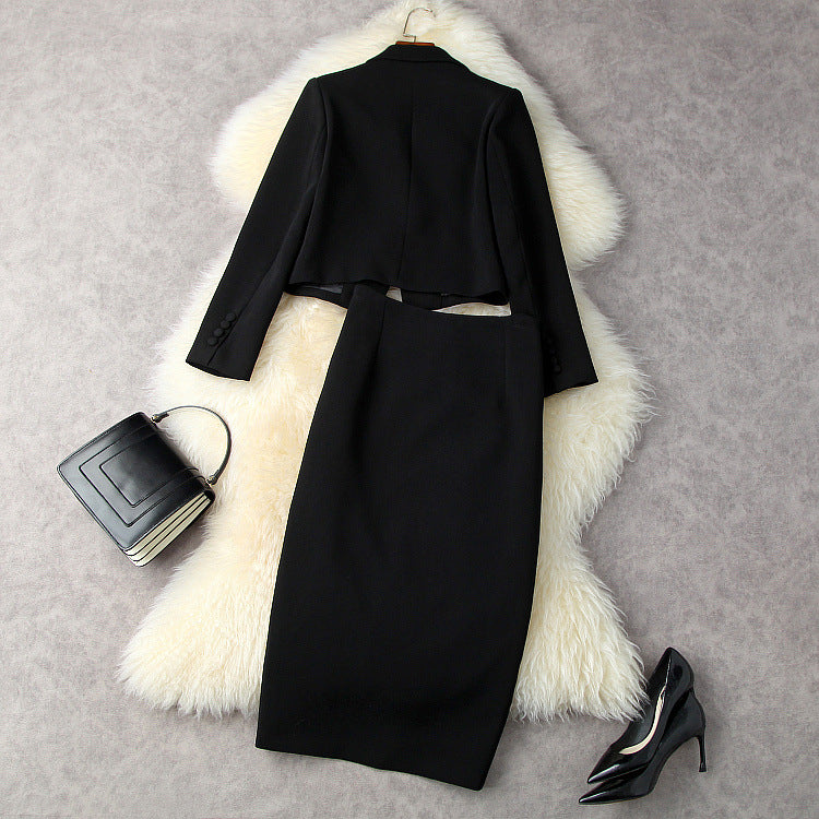 Winter Ladies Office Dress Suit Women - Black / L