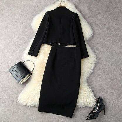 Winter Ladies Office Dress Suit Women - Black / L