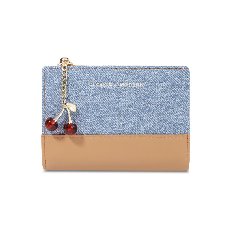 Fashionable Womens Multi-Function Wallet - Denim Blue