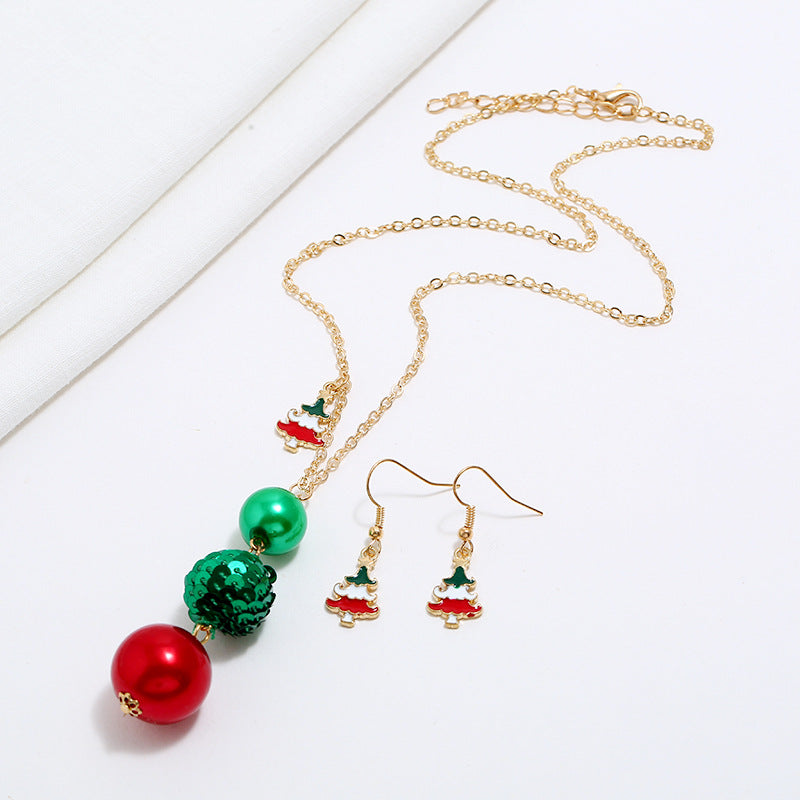 Christmas Tree Necklace And Earrings - Main image
