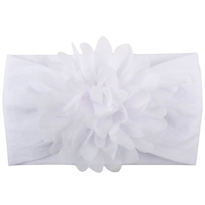6-Piece Baby 3D Chiffon Flower Nylon Headbands - Macaron Colors - 11Style
