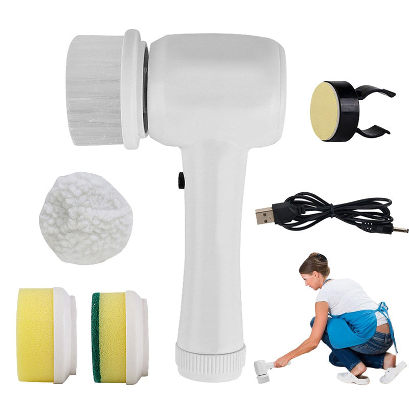 Electric Cleaning Brush 4 In 1 Spinning Scrubber Handheld - Baijie cloth brush head