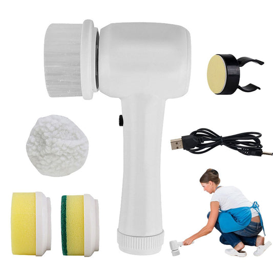 Electric Cleaning Brush 4 In 1 Spinning Scrubber Handheld - Baijie cloth brush head