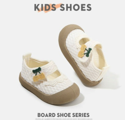 Soft Sole Toddler Walking Shoes For Boys & Girls - Beige / 18
