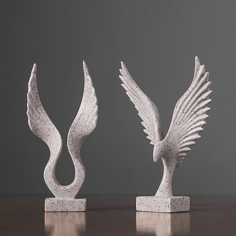 Cute Mini Dapeng Wings Resin Animal Decoration - Double wings