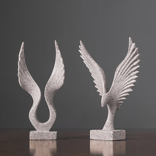 Cute Mini Dapeng Wings Resin Animal Decoration - Double wings