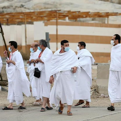 Men's Ihram Set with Hajj Belt - Soft Towel Fabric White - Default Title