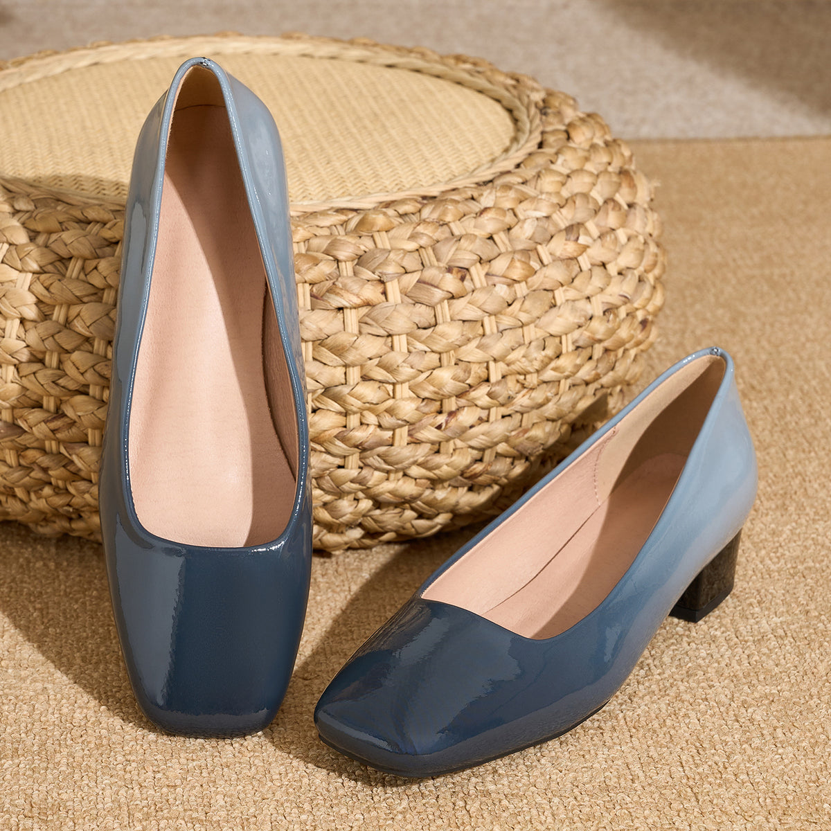 Gradient Color Elegant Heel Shoes For Women - Gradient Blue gray / 36