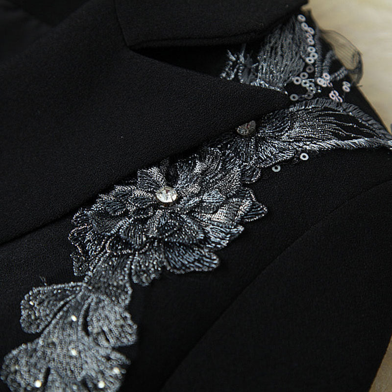 Winter Ladies Office Dress Suit Women - Black / L